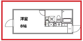クラウディア タケノツカ(ワンルーム/2階)の間取り写真