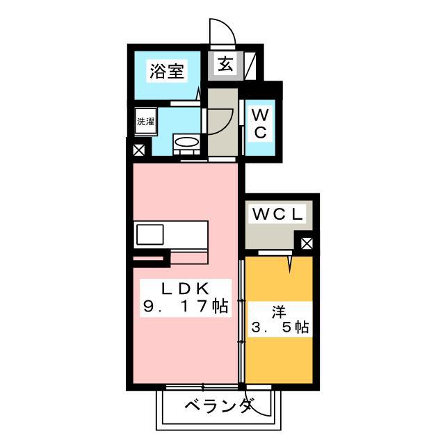 フルハウス(1LDK/1階)の間取り写真