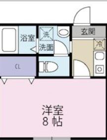 CK久喜南(1K/2階)の間取り写真