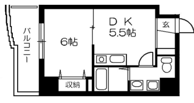 メゾン・デ・ノムラ東心斎橋(1DK/7階)の間取り写真