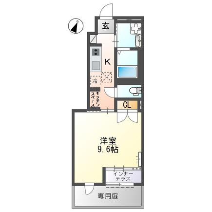 メゾンアルス(1K/1階)の間取り写真