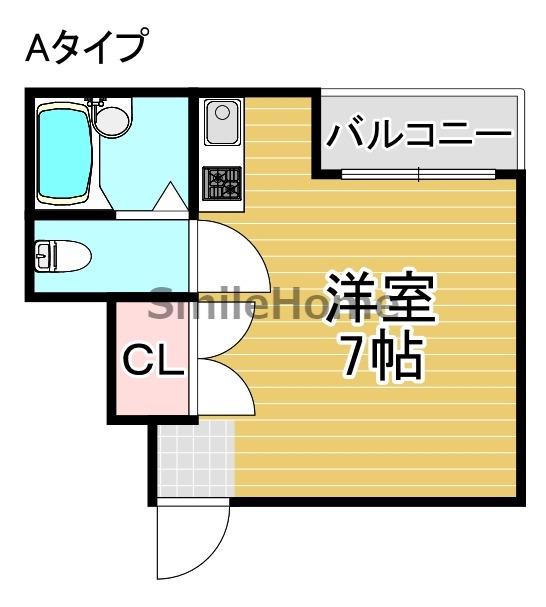 サクセスコート(ワンルーム/4階)の間取り写真