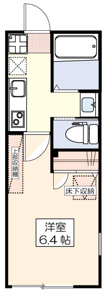 ルネス境南(1K/1階)の間取り写真