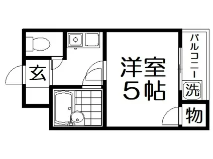 京阪プリンスマンション(ワンルーム/4階)の間取り写真