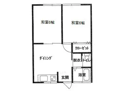 藤村アパート(2DK/2階)の間取り写真