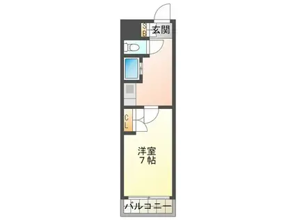 アイルーム広永(1K/2階)の間取り写真