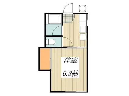 園山ハイツ(1K/1階)の間取り写真