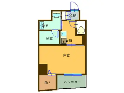 グランメゾン三宿矢野(1K/2階)の間取り写真