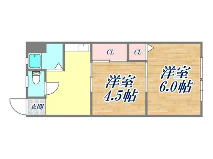 清和マンション(2K/3階)の間取り写真