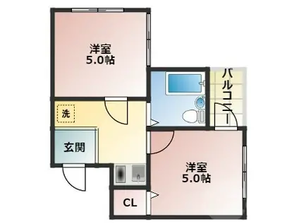 プレアール新大阪II(2K/2階)の間取り写真