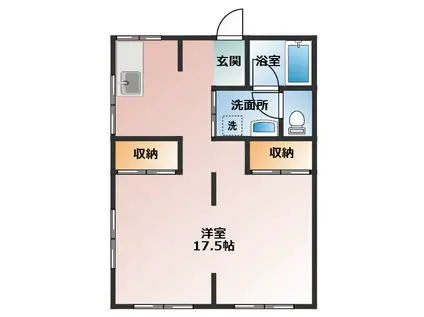 グリーンヒルズ小原台アパート(ワンルーム/1階)の間取り写真