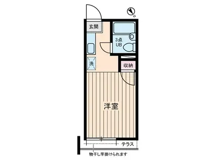 アムス富士見台(ワンルーム/1階)の間取り写真