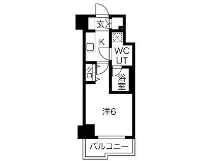 スパシエ ソリデ 武蔵小杉(1K/5階)の間取り写真