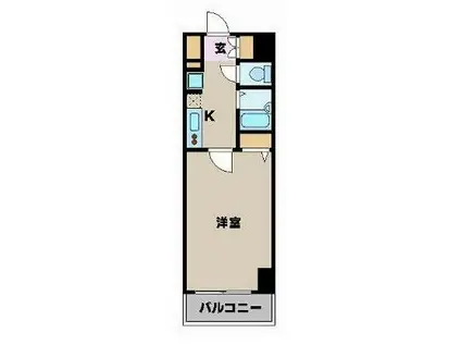 エステムプラザ横浜みなとみらいウエスト(1K/8階)の間取り写真
