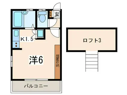 エディフィッシオ反町(1K/3階)の間取り写真