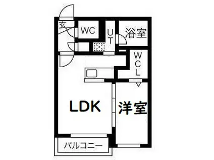 レジデンス菊水(1LDK/5階)の間取り写真