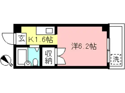 コートニュータウン(1K/4階)の間取り写真