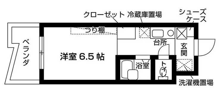 スチューデントハイツ昭和 3階階 間取り