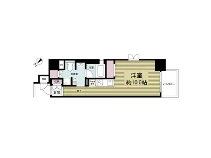 レジディア神戸磯上(ワンルーム/11階)の間取り写真