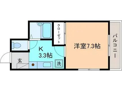 セベラル松島(1K/4階)の間取り写真