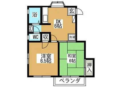 メゾンヒロタ(2DK/1階)の間取り写真