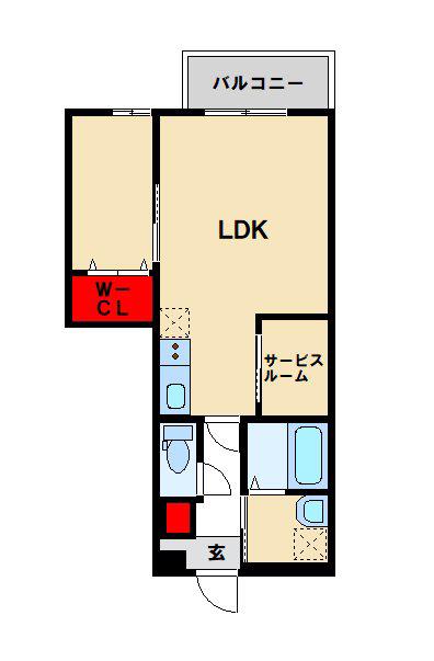 LIFEFIELD小郡II(1SLDK/3階)の間取り写真
