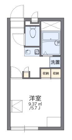 レオパレスみやび(1K/2階)の間取り写真