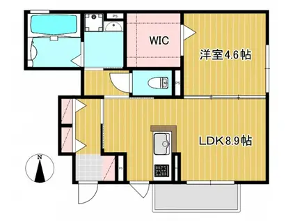 RADICALE II(1LDK/1階)の間取り写真