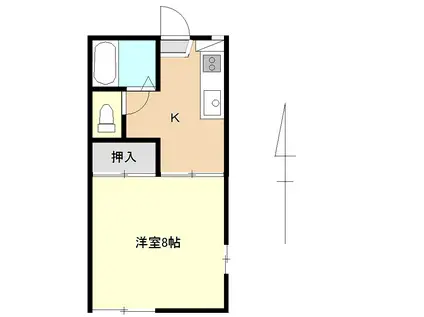 ハイマート(1K/1階)の間取り写真