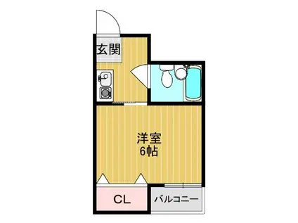 エスティライフ平野(ワンルーム/3階)の間取り写真