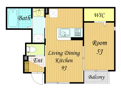 ノースエントピア(1LDK/1階)の間取り写真