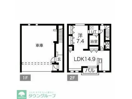 パンプキン湘南(1LDK/1階)の間取り写真