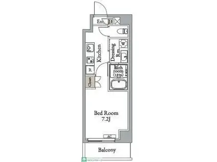 メトロステージ亀有(1K/1階)の間取り写真