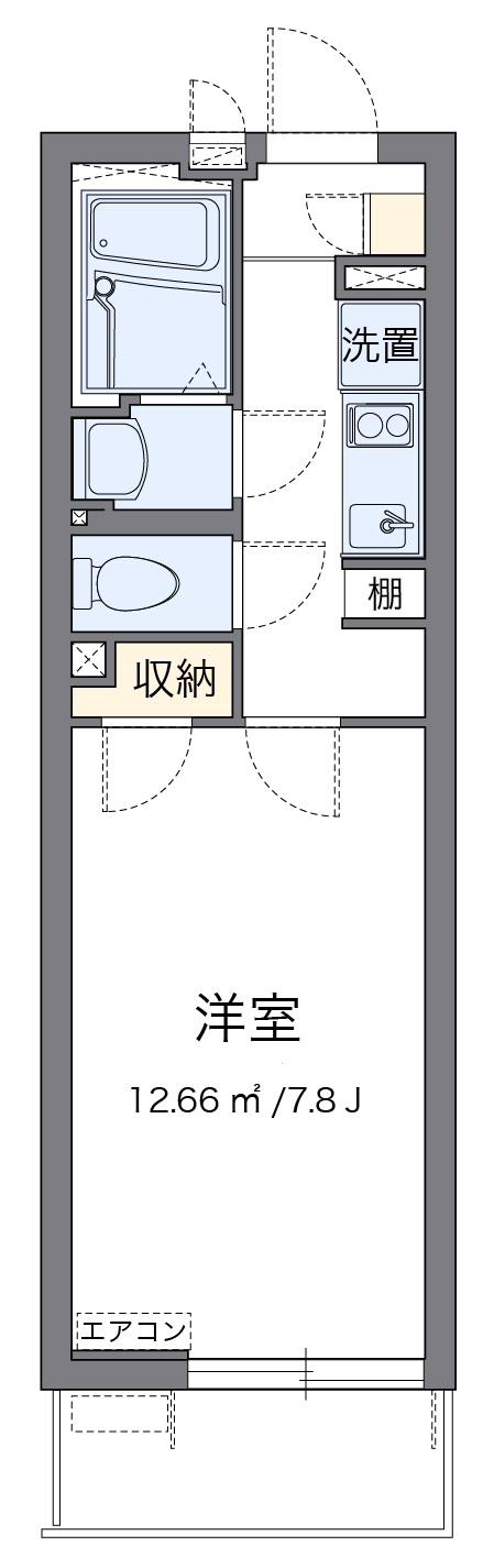 クレイノエンジョイライフ(1K/3階)の間取り写真