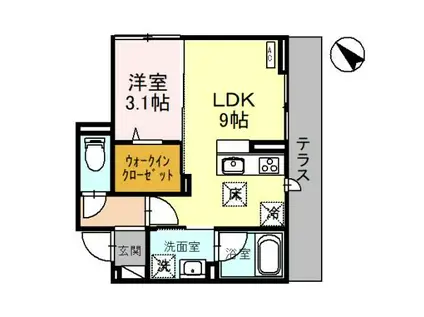 ANATOLI(1LDK/1階)の間取り写真