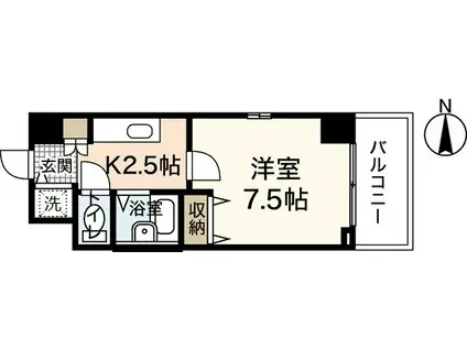 EFT広瀬北町(1K/10階)の間取り写真