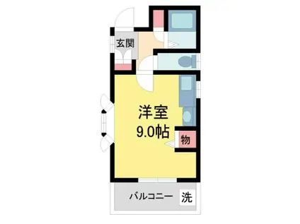 レジデンスドール(ワンルーム/4階)の間取り写真