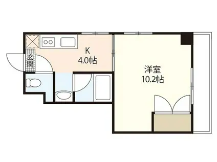 シャルマンII(1K/5階)の間取り写真