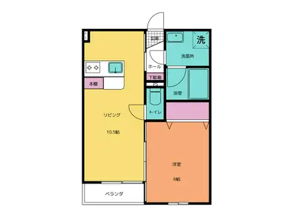 SUI北鎌倉(1LDK/1階)の間取り写真