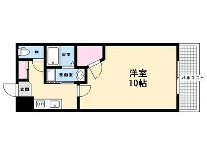 フレアコート(1K/1階)の間取り写真