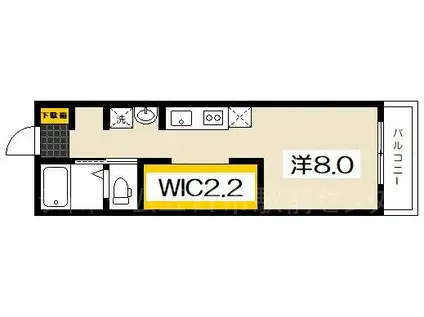 MINERALIA宮島口(ワンルーム/1階)の間取り写真