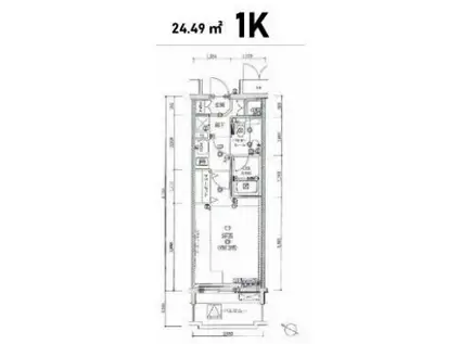 アクロス目黒(1K/5階)の間取り写真