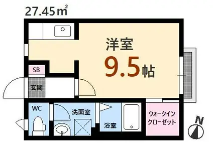 メゾン・スミダ(ワンルーム/2階)の間取り写真