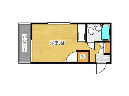 ワースビルディング南蟹屋町(ワンルーム/2階)の間取り写真