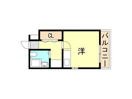 西明石ヤングパレス(ワンルーム/2階)の間取り写真