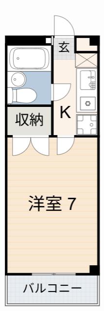 グレイスセントラルM(1K/4階)の間取り写真