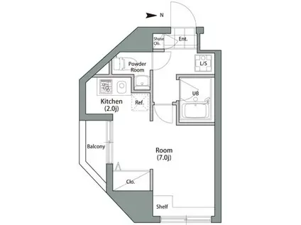 シャンブリーズ御茶ノ水(ワンルーム/5階)の間取り写真