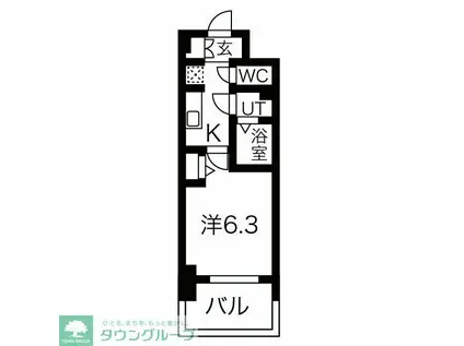 メイクス名駅南II(1K/12階)の間取り写真