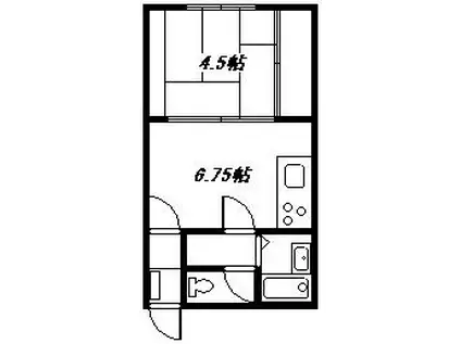 ハイツアゼリア(1DK/1階)の間取り写真