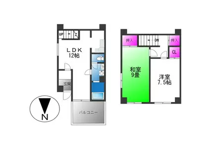 ムアナ88(2LDK/3階)の間取り写真